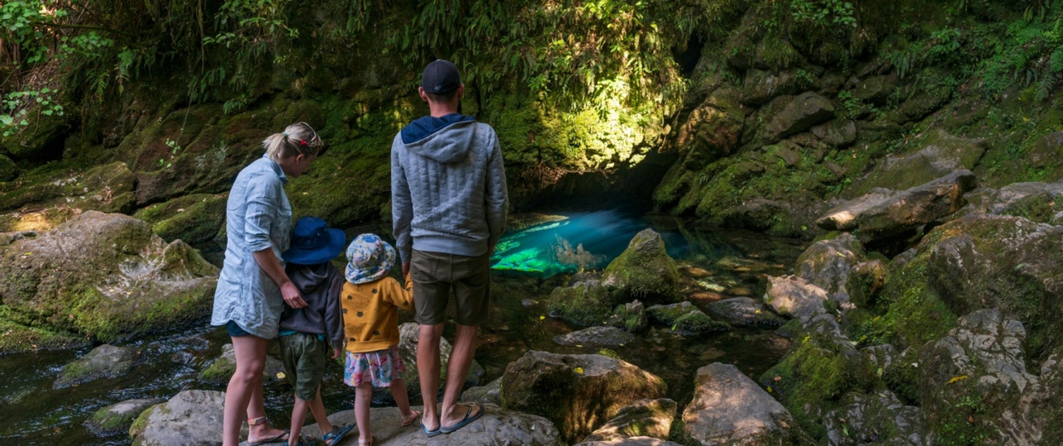 The sacred waters of Te Puna o Riuwaka - Riuwaka Resurgence Banner